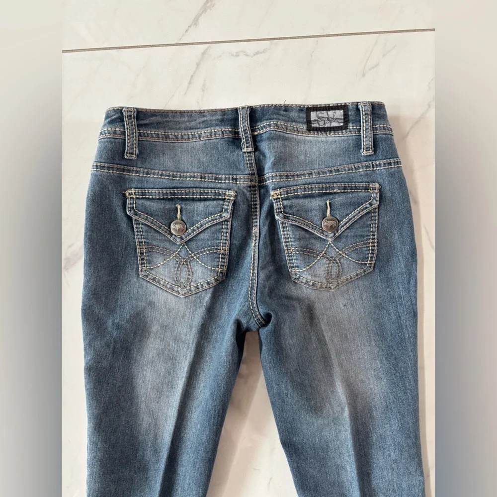 Earl Jeans Women's Medium Blue Flared Jeans - Picture 8 of 10